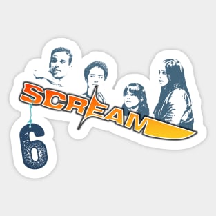 scream VI  (Scream 6)  scary horror movie graphic design by ironpalette Sticker